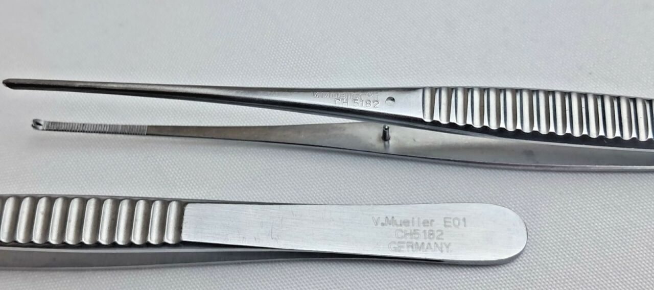 V. MUELLER CH5182 Potts Smith Tissue Forceps 1x2 Teeth 7" — photo 3