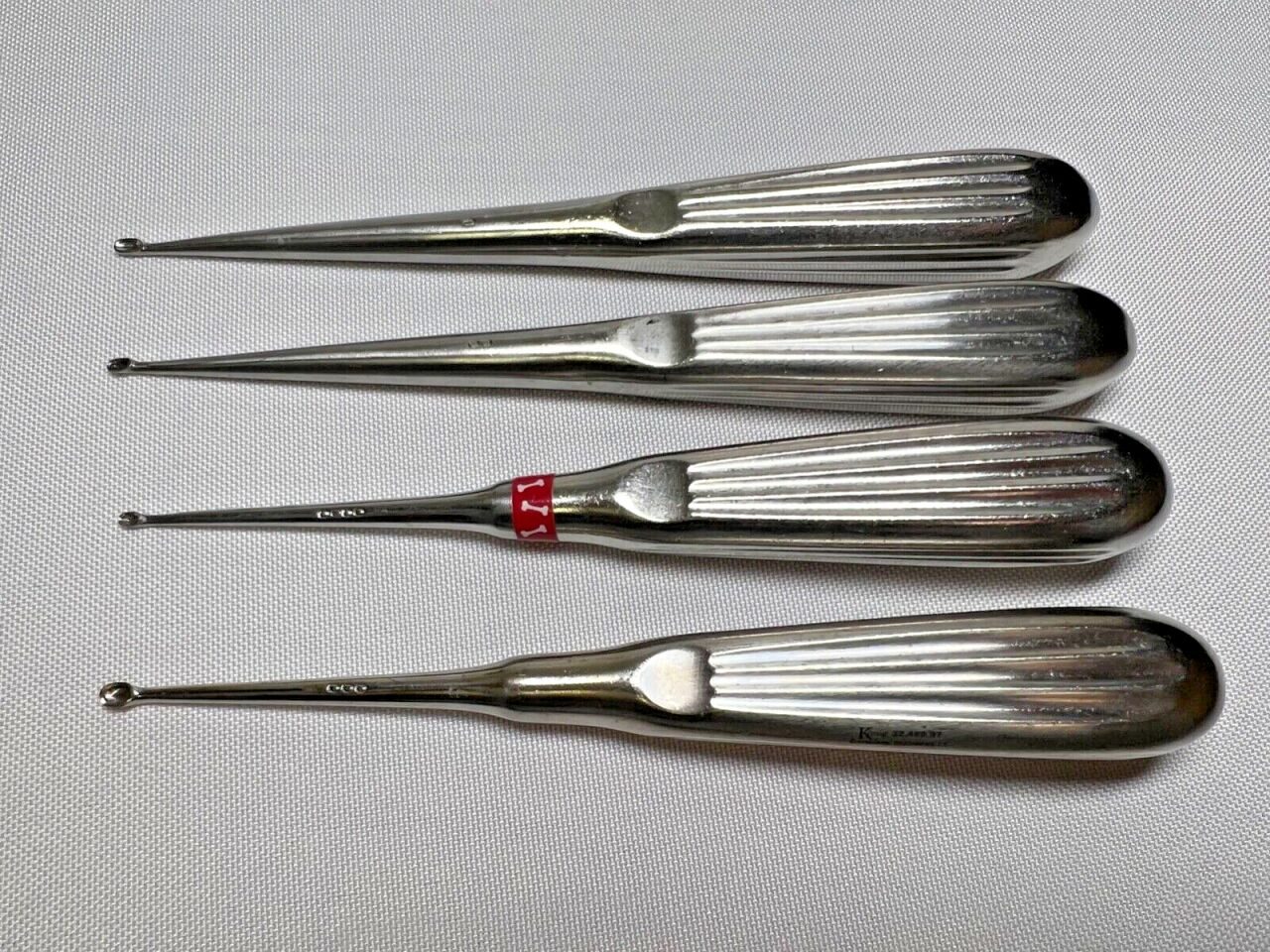 AMBLER Sizes 0 00 000 0000 7" Bone Curettes Set of 4