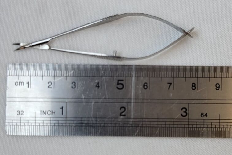 KARL STORZ E3387 Vannas Capsulotomy Scissors 6mm Curved Blades — photo 8