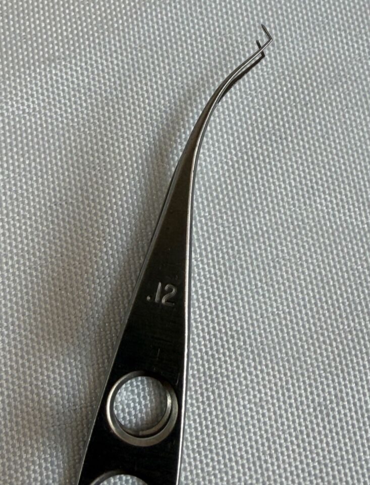 KATENA K5-1900 1x2 Teeth 0.12 Tips Castroviejo Colibri Forceps Very Delicate — photo 2