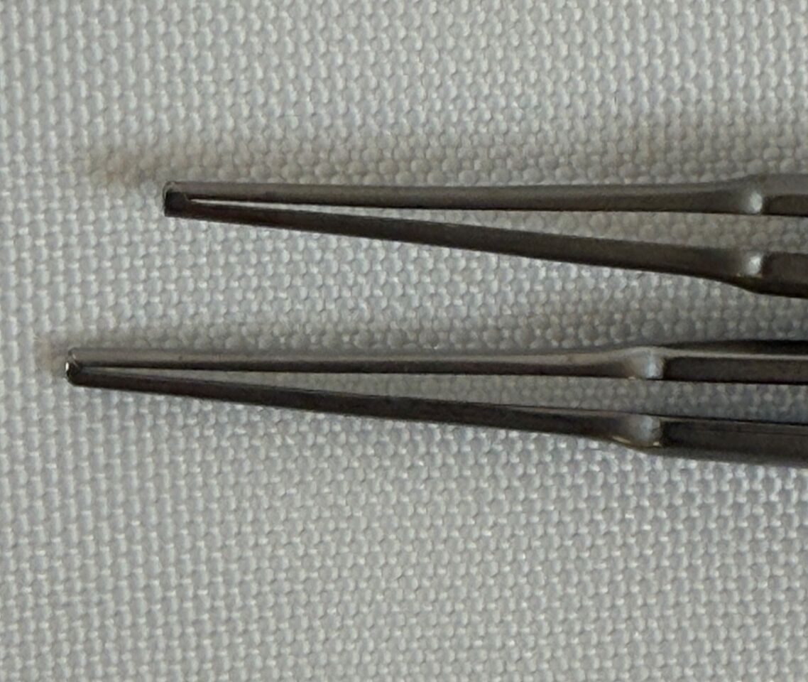 AESCULAP BD662R Pair of Delicate Gerald Micro Tissue Forceps 7" 1 x 2 Teeth — photo 4