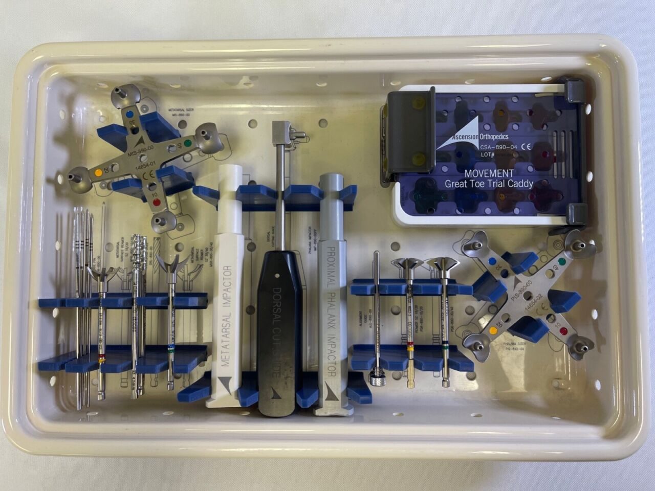 ASCENSION ORTHOPEDICS CSA-890-02 MOVEMENT Great Toe System w/ Sterilization Case — photo 4