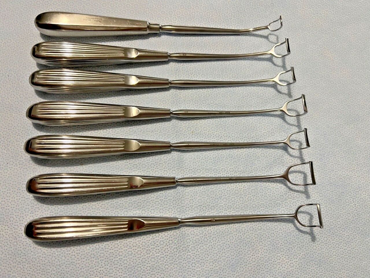 SSI ULTRA Set Of 7  & Miltex Curved Adenoid Curettes 8-1/2" Length — photo 1