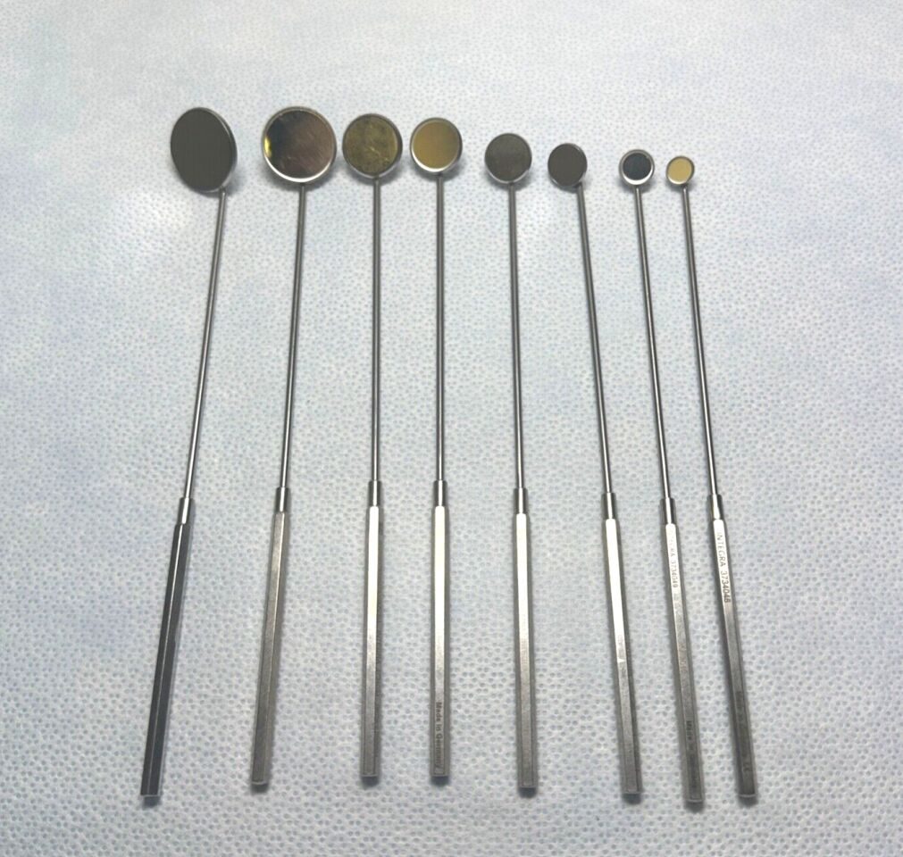 INTEGRA  Set of 8 Laryngeal Mirrors ENT