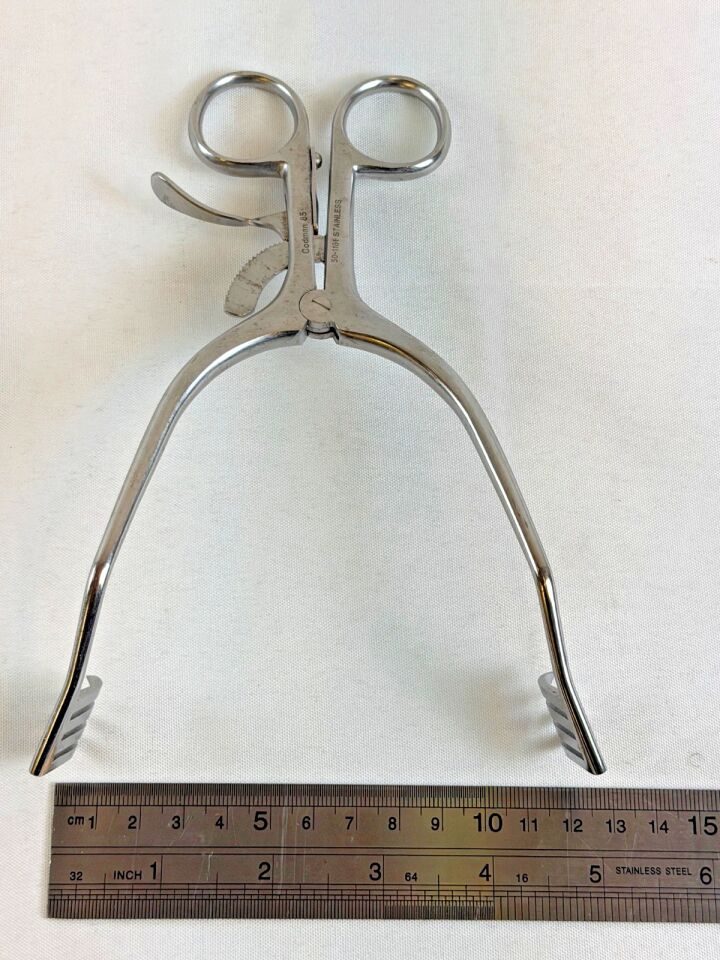 CODMAN 50-1181 Adson Cerebellar Retractor 4x4 Sharp Prong Angled Shanks Neuro — photo 5
