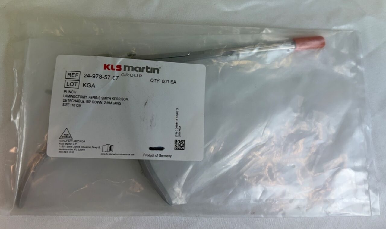 KLS MARTIN 24-978-57-07 x 7" Kerrison Rongeur Punch Detachable 2mm x 90deg Down