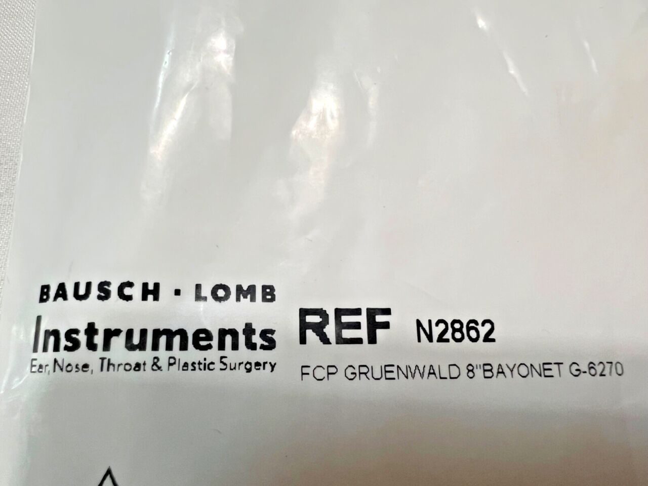 BAUSCH & LOMB N2862 Gruenwald Nasal Dressing Forceps 2mmX18mm Tips 8" Length — photo 3
