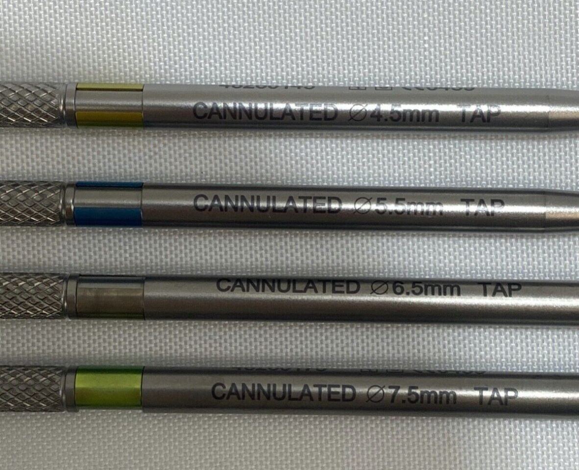 STRYKER XIA3 Serrato 4.5 5.5 6.5 7.5mm Set of 4 Cannulated Tap — photo 3