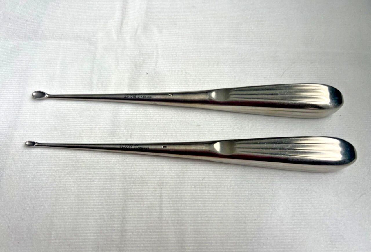 CODMAN 23-1044 23-1046 Set of 2 Spinal Fusion Curettes Size 1 & Size 3