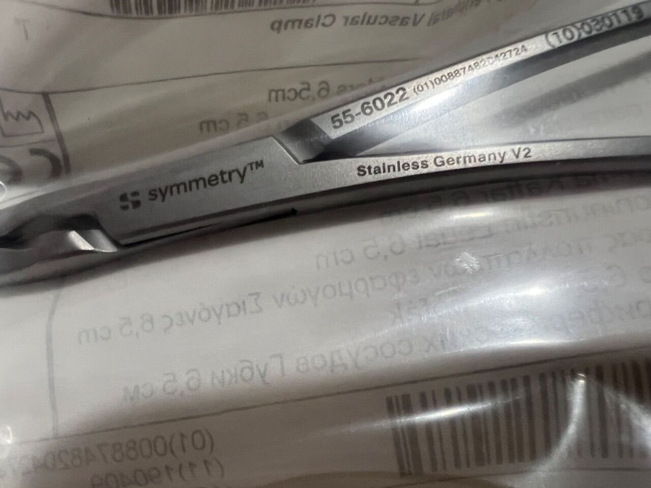 SYMMETRY SURGICAL 55-6022 DeBakey Peripheral Vascular Clamp 6.5cm Jaws x 7" Length — photo 2