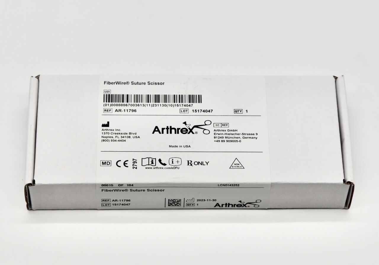 ARTHREX AR-11796 FiberWire Suture Scissor, BRAND NEW