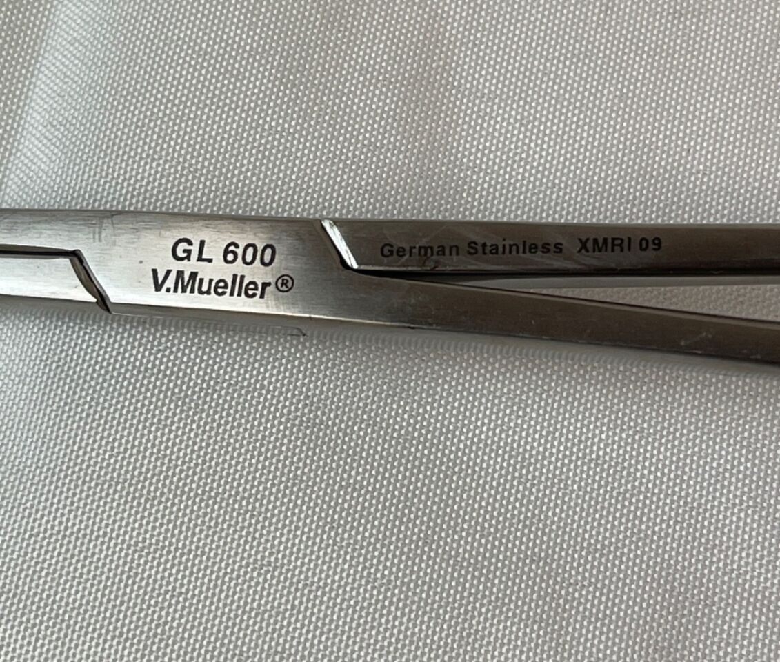 V. MUELLER GL600 Bozeman Uterine Dressing Forceps 10" Double Curve OBGYN — photo 2