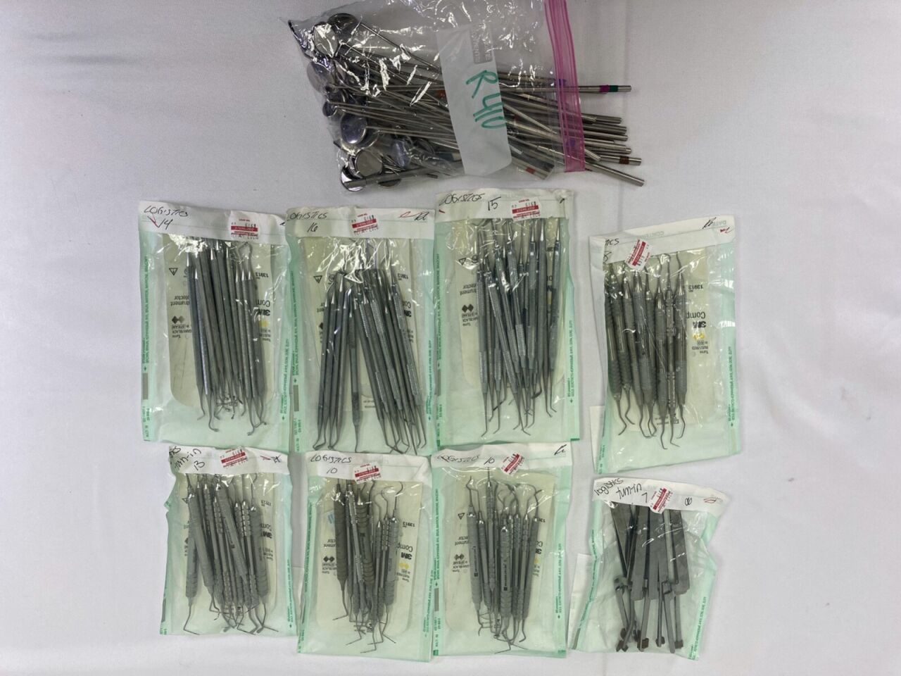 Dental Picks Scalers Probes Mirrors Dentistry Over 100 Pieces Instrument Lot — photo 11