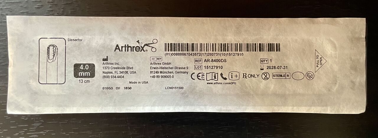 ARTHREX AR-8400DS Dissector 4.0mm x 13cm