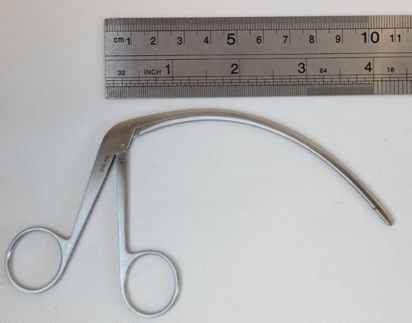 JARIT 270-185 Carroll Tendon Retriever Curved Shaft Serrated Jaws — photo 8