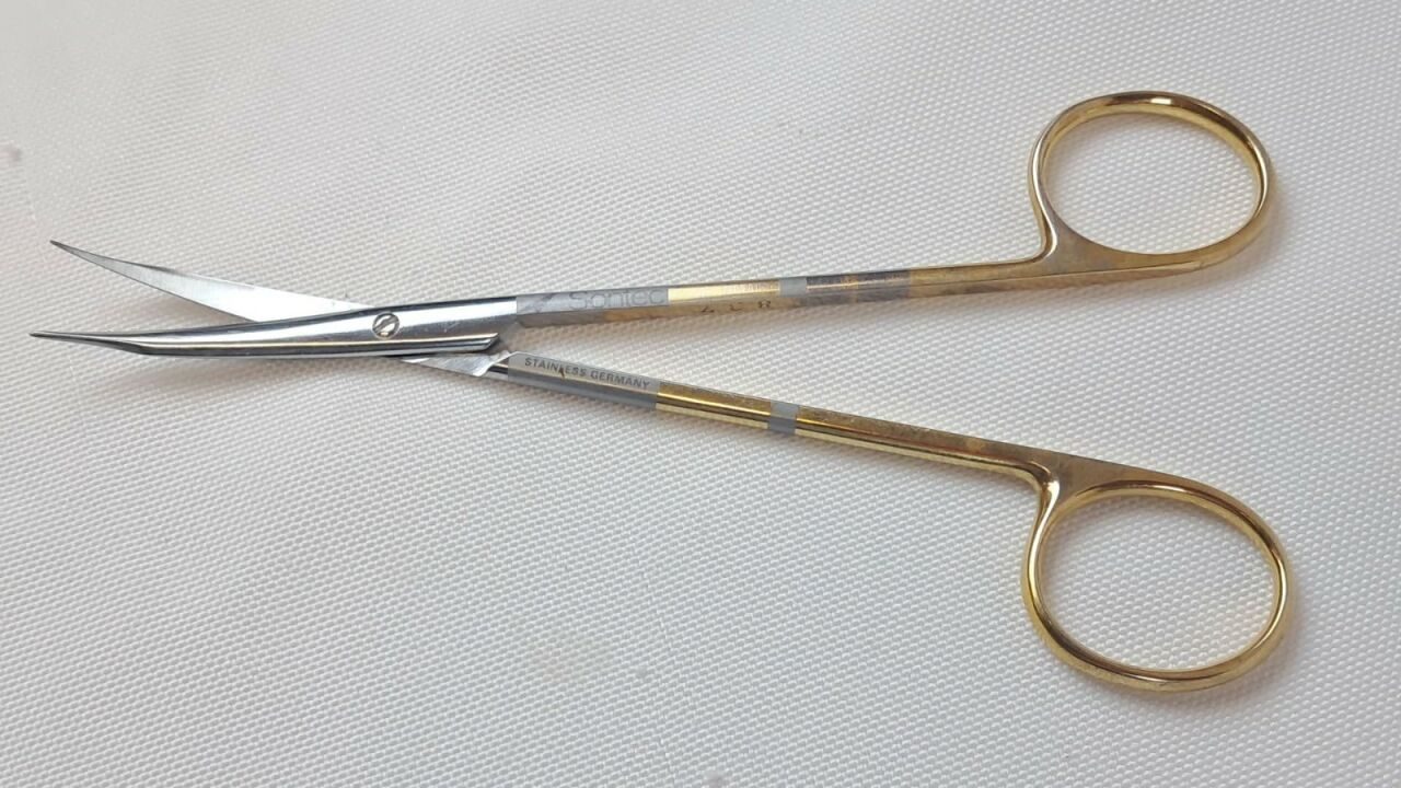 SONTEC  Micro-Pointed Needle Tip Surgical Scissors Curved — photo 3