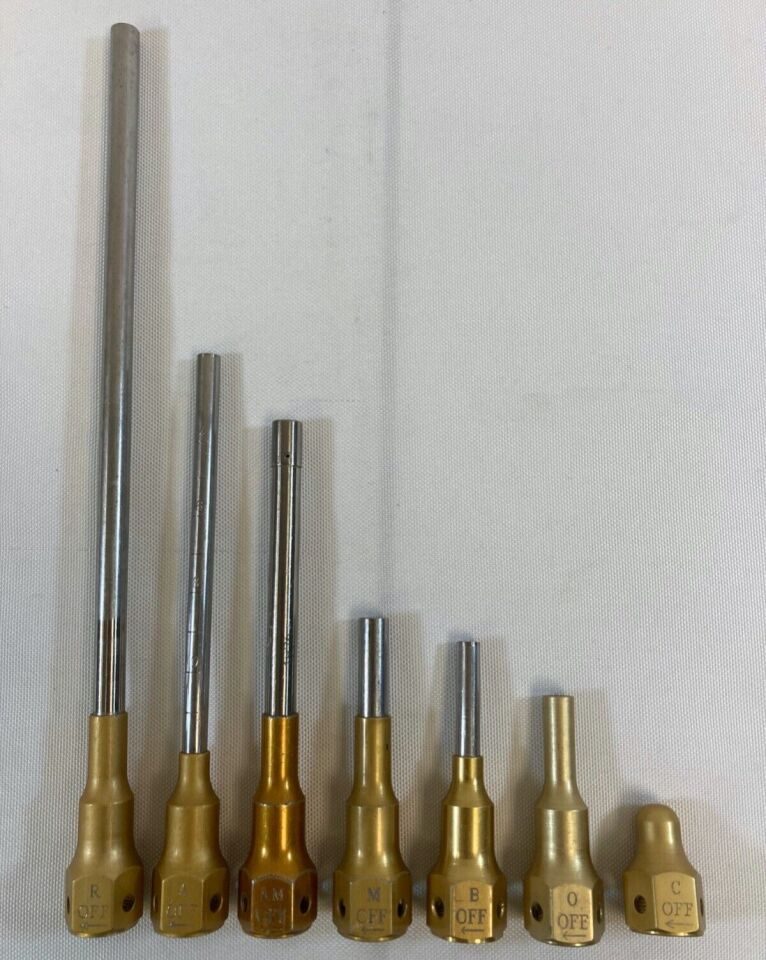 MEDTRONIC Midas Rex Classic Set of 7  Pneumatic Attachments Neurology Orthopedic
