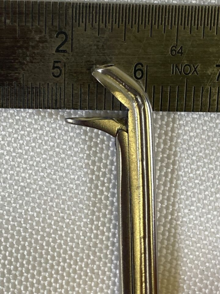 RICHARDS 23-0870 Weil Blakesley Nasal Forcep w/ Suction 45deg Up 2mm x 6mm Bite ENT — photo 9