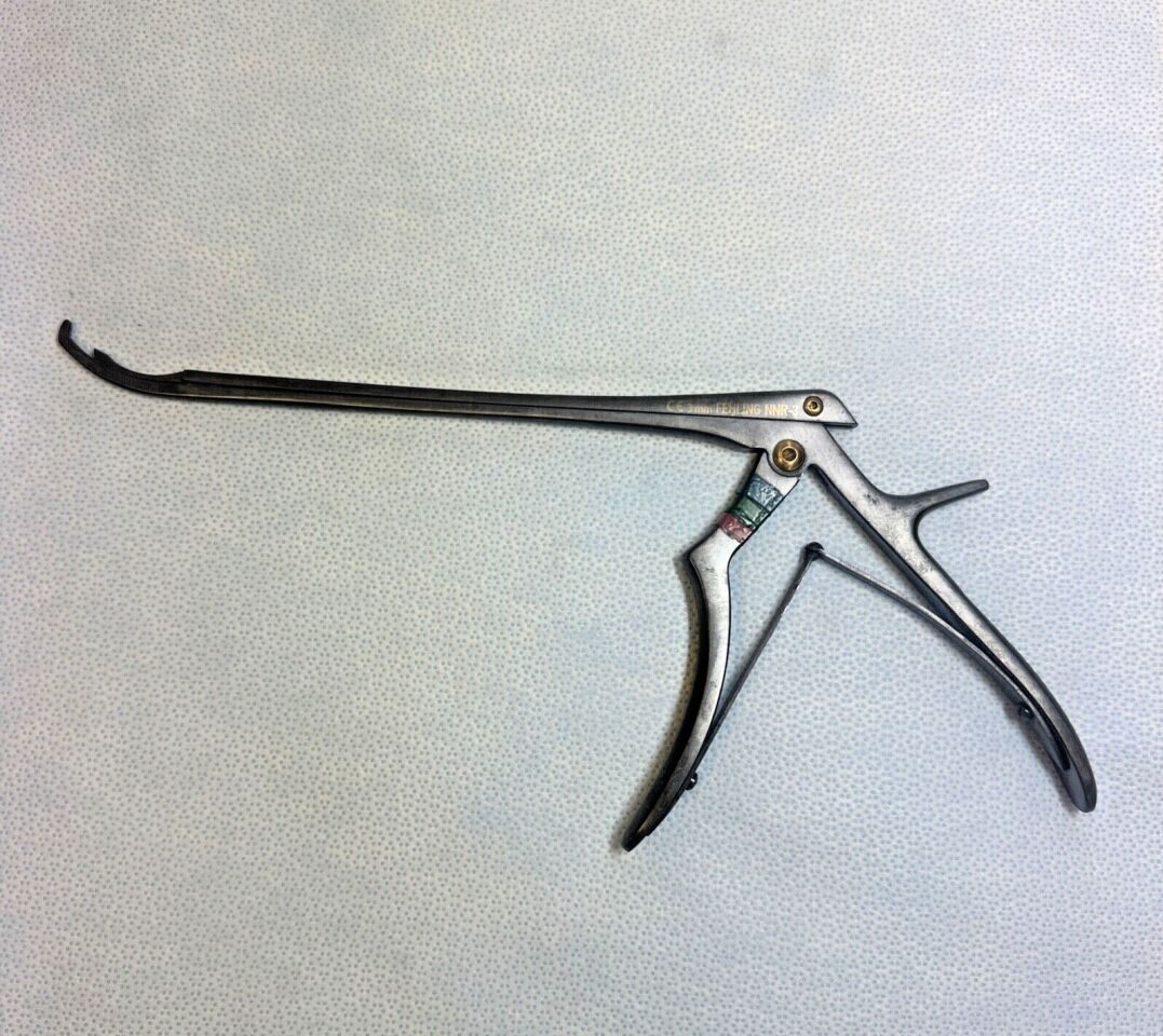 FEHLING NNR-3 Ceramo Sublaminar 3mm Foraminotomy Curved 8" Kerrison Rongeur