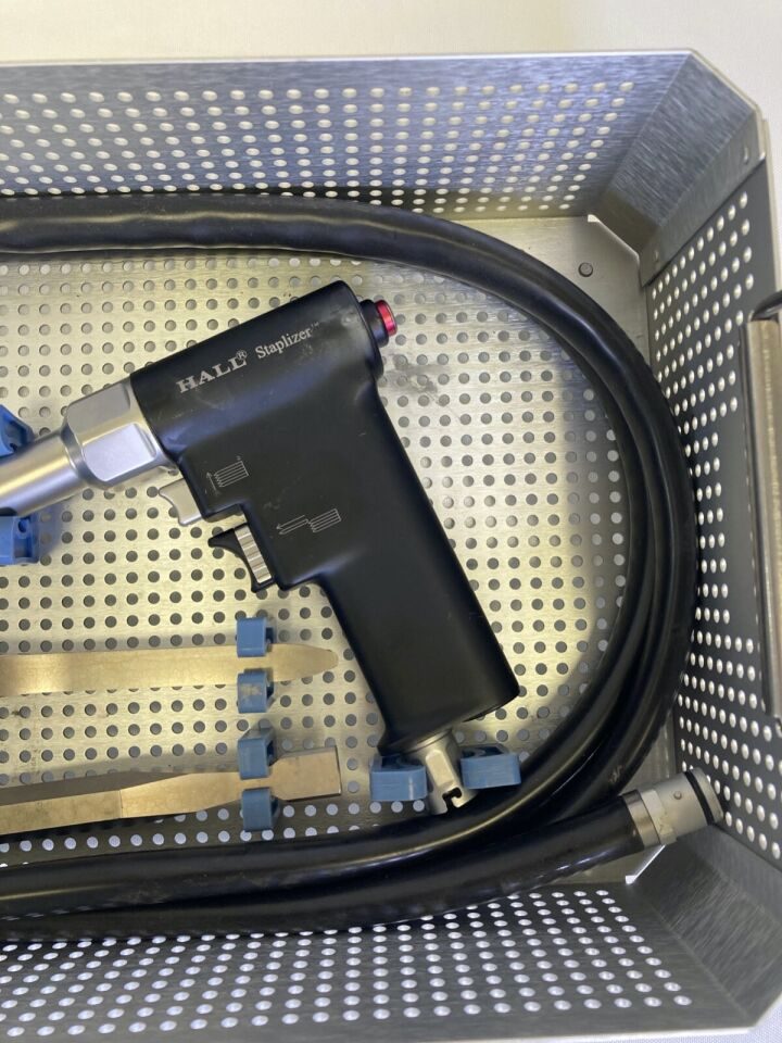 HALL w/ Sterilization Case T100 Pneumatic Metaphyseal Staplizer Set — photo 2