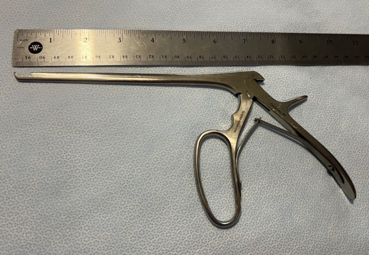 CODMAN 51-1085 Ferris Smith Kerrison Rongeur 3mm X 40deg Up X 7" — photo 5