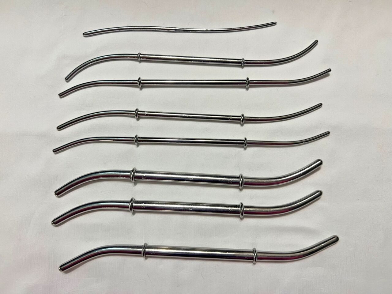 INTEGRA MILTEX Curved Double-Ended 10-1/2" Set of 8 Hank Uterine Dilators