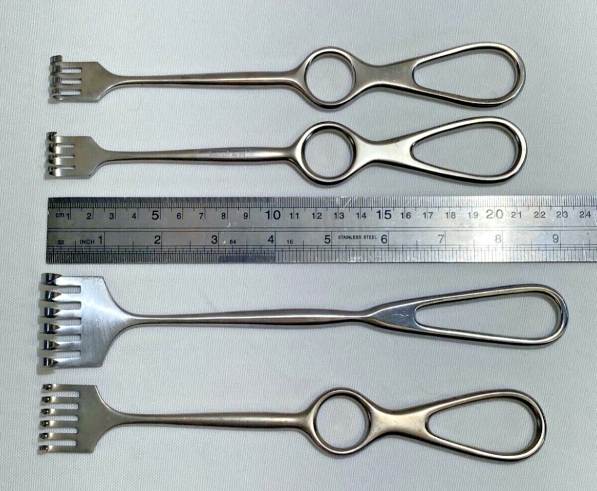 JARIT  Volkman Retractors Sharp & Blunt Prong Orthopedic Trauma, Set of 4 — photo 5