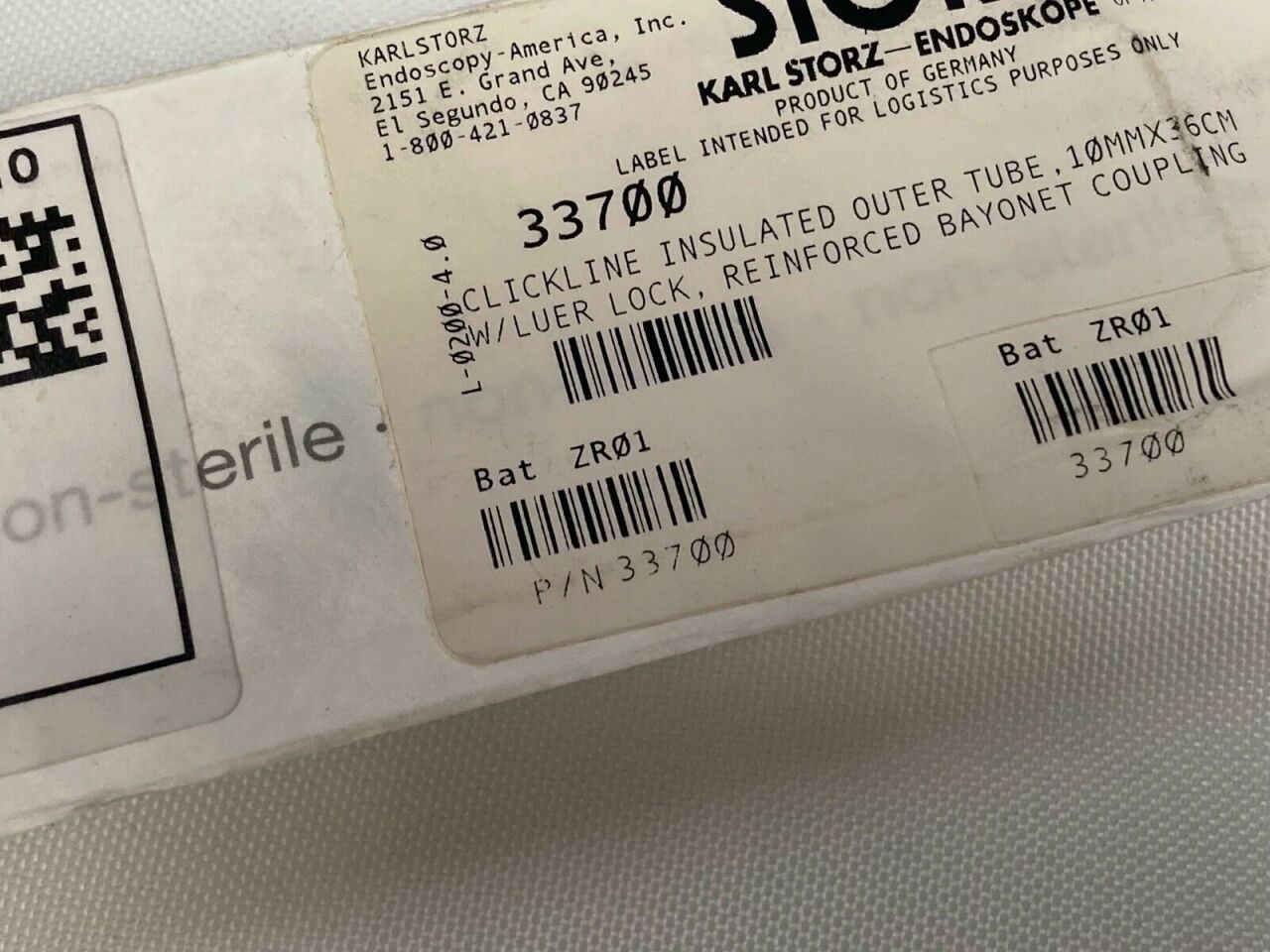 KARL STORZ 33700 Clickline Insulated Outer Tube w/ Luer Lock Laparoscopy — photo 4