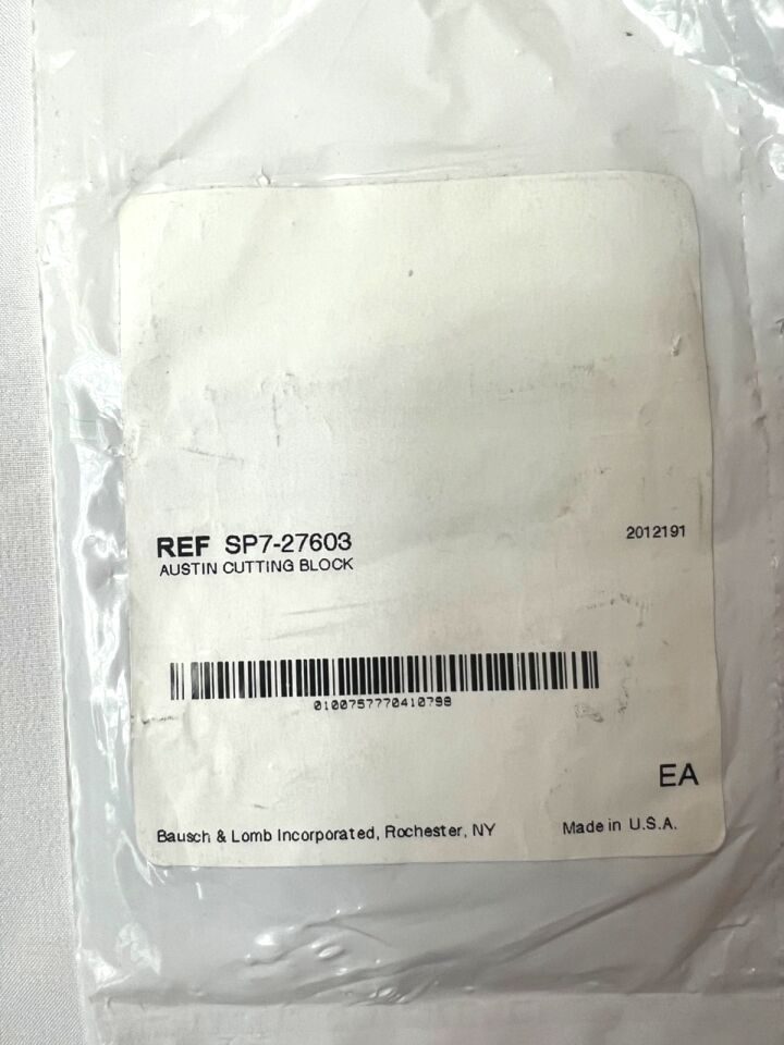 BAUSCH & LOMB SP7-27603 Austin Surgical Cutting Block 3" x 2.5" — photo 2