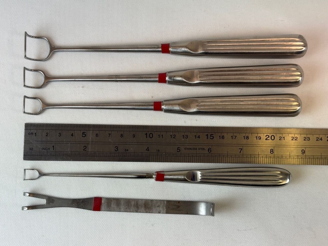 AESCULAP OM471 Barnhill Adenoid Curettes 17mm 13mm 11mm 8mm x 9" - Set of 5 — photo 6