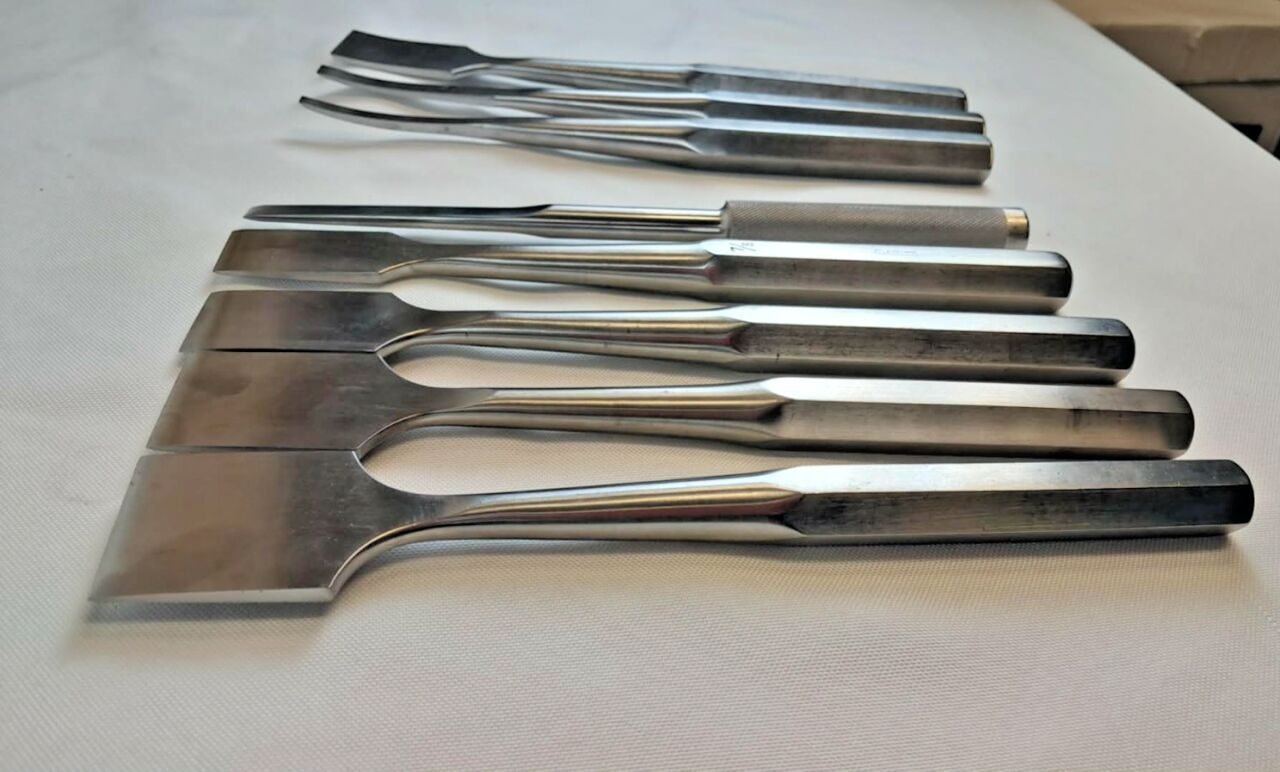 SMITH  NEPHEW MILTEX  8pc Hibbs Osteotome Set Straight & Curved — photo 4
