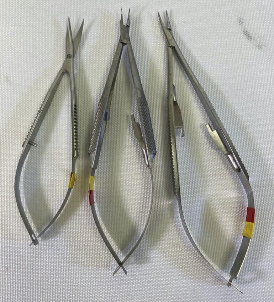 VARIOUS  30 Piece Storz Rhein Codman Ophthalmic Instrument Set Eye Tray w/ Case — photo 3