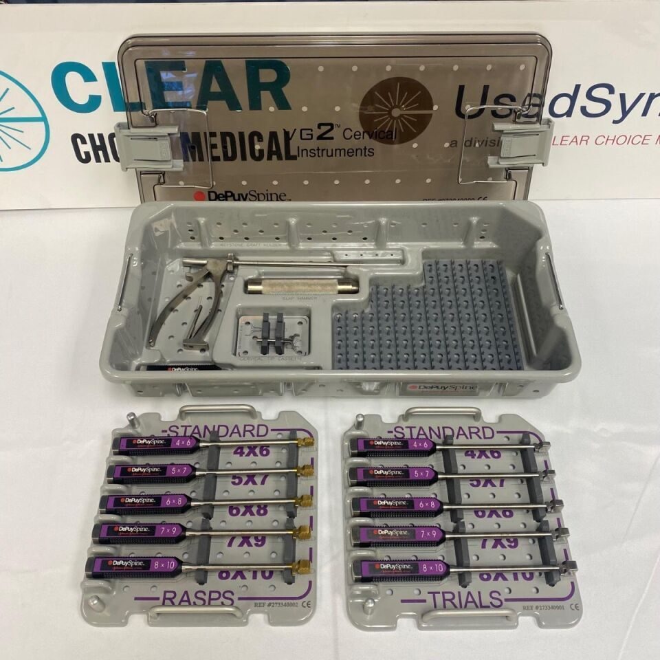 SYNTHES Various DuPuy Spine VG2 Cervical Instrument Set