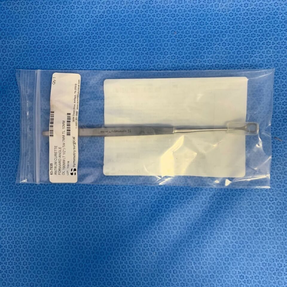 SYMMETRY SURGICAL 63-7535 Forward Angle Curette OL 90mm TW 7mm TL 10mm — photo 2