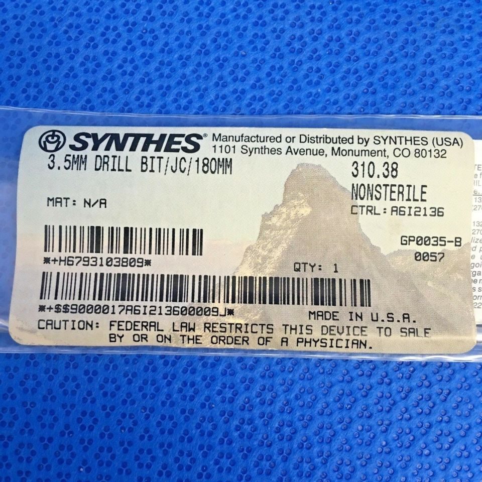 SYNTHES 3.5mm  / JC 180mm 310.38 Drill Bit — photo 2