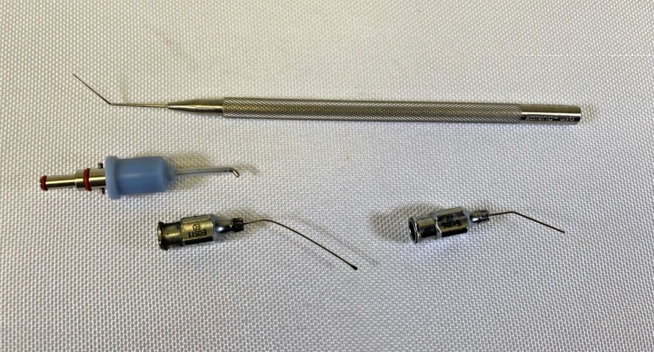 KATENA STORZ Phaco #1 Tray Irrigation Aspiration Tips Fenzl Hook 4 Piece Phaco Tray w/ Case — photo 2