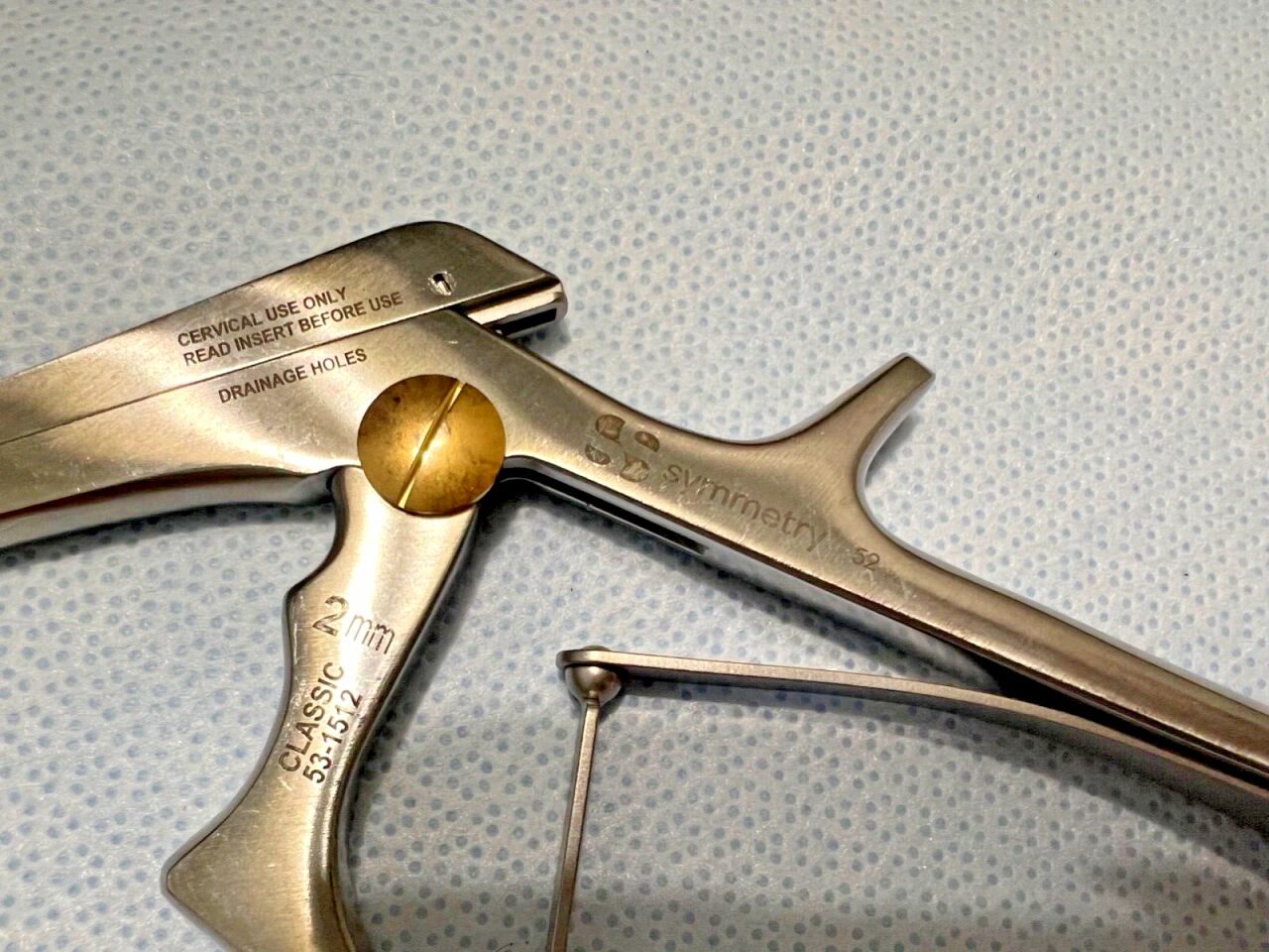 SYMMETRY 53-1512 Cervical Kerrison Rongeur w/ Drainage Holes 2mm X 40deg Up Bite 7" — photo 2