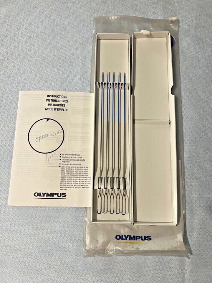 OLYMPUS A22253A 12deg X 90deg Needle Set Of 5 Endoscopic High Frequency Electrodes