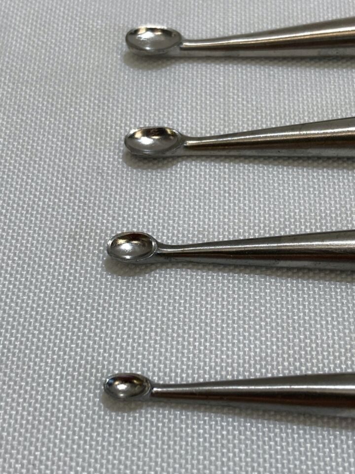 SSI ULTRA 7" Sizes 0/1/3/4 Brun Bone Curettes - Set of 4 — photo 2