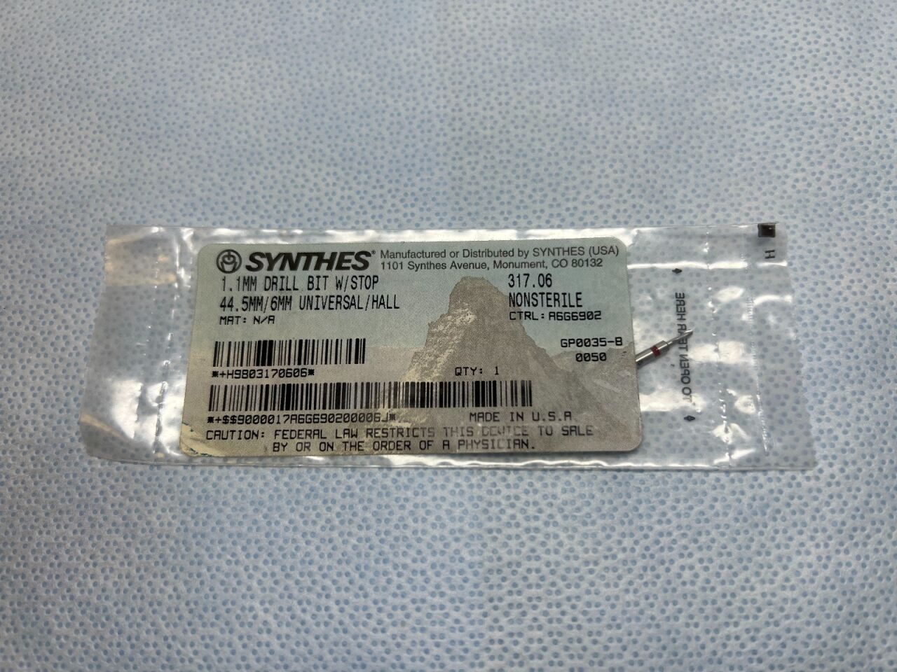 SYNTHES 317.06 1.1mm Drill Bit — photo 2