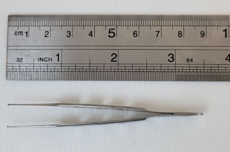 AESCULAP OC051R Bishop-Harmon Iris Tissue Surgical Forceps, Straight Tips — photo 6