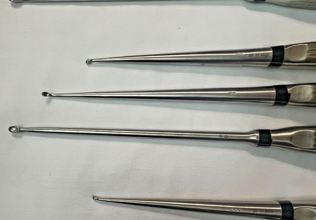 MILLENNIUM Sizes 0,00,000 Angled & Straight Set of 9 Spinal Curettes — photo 5