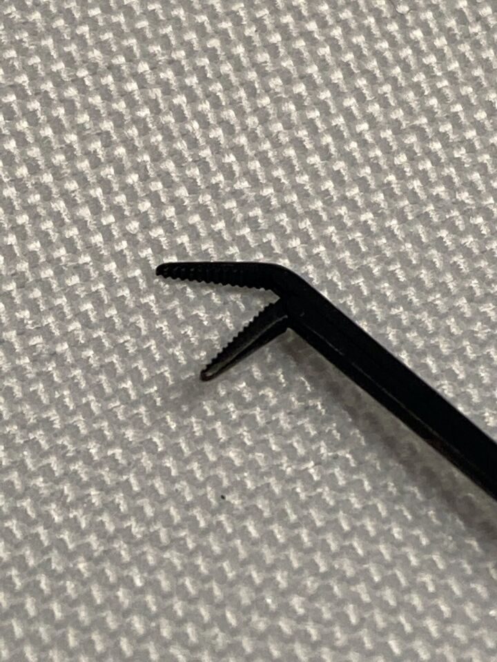 RICHARDS Ear Ebony Finish Upturned 45deg Jaw Grasping Forcep — photo 5