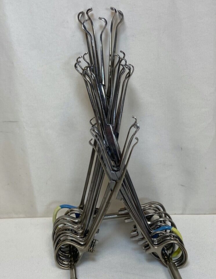 CODMAN Set of 14 Babcock Tissue Forceps w/ Stringer 6"-10" German Stainless — photo 11