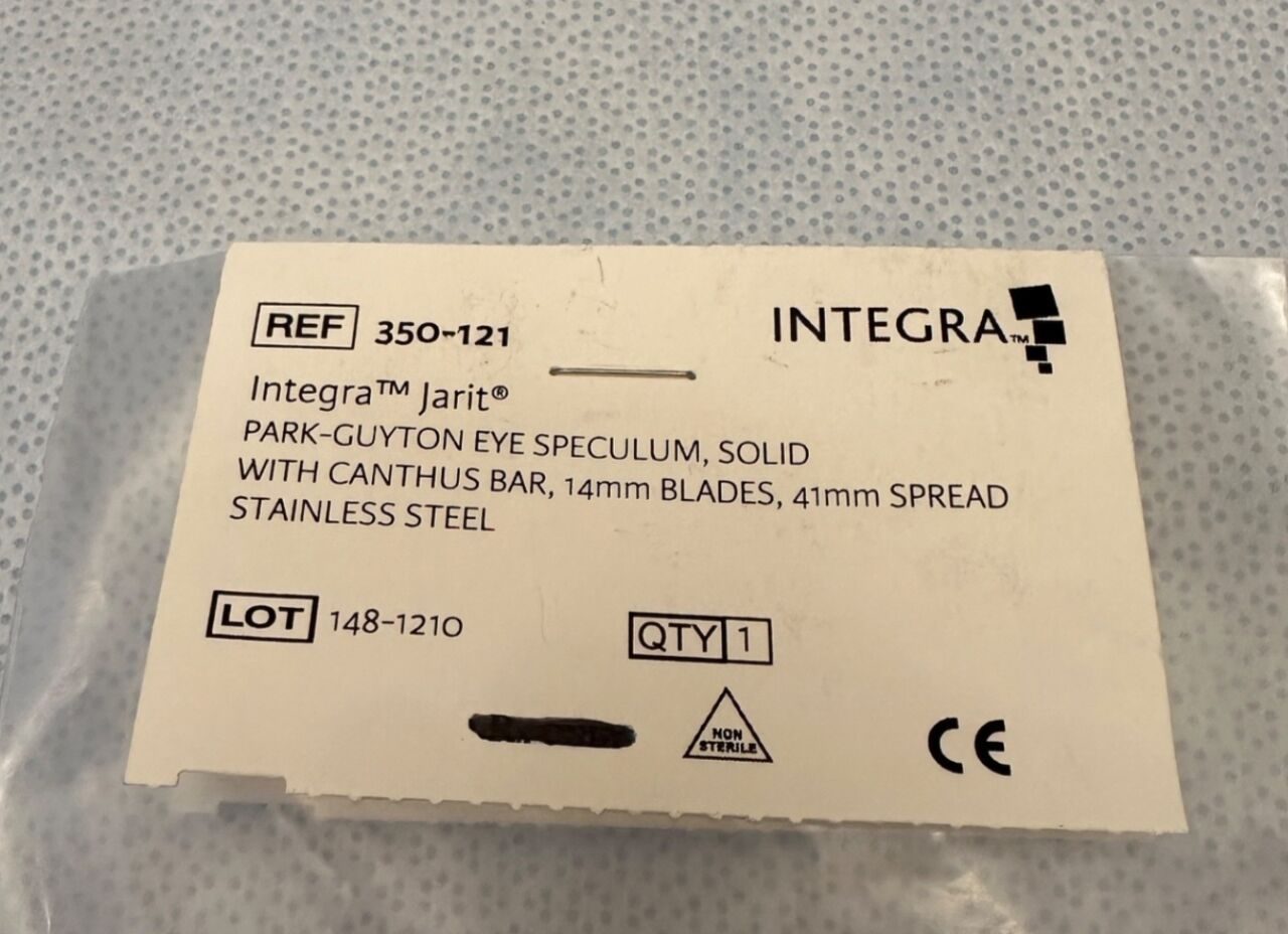INTEGRA 350-121 Park-Guyton Eye Speculum w/ Canthus Bar 14MM Blades 41mm Spread — photo 6