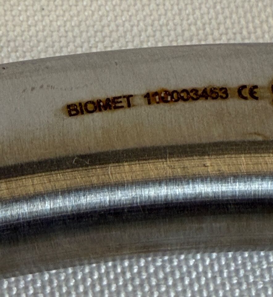 BIOMET 110003453 & 110003451 Pair of Straight & Curved Acetabular Shell Handles Inserters — photo 5