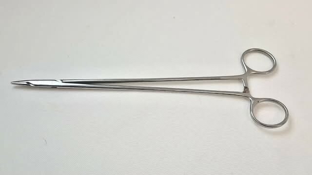 SCANLAN 6006-36 Micro Needle Holder Diamond Dust Jaws 8-3/4"