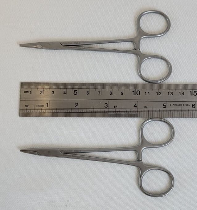EUROSTAT ES8-6 & ES8-8 Halsted Mosquito Forceps Straight Smooth Jaws Set of 2 — photo 10