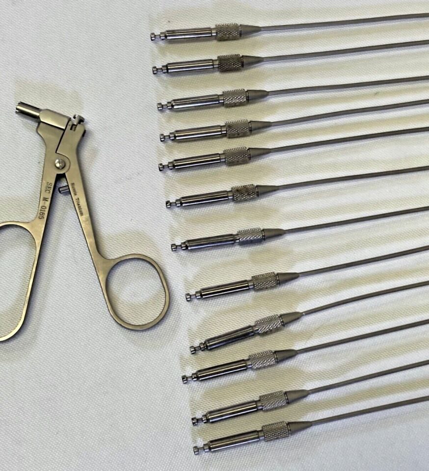 SEC SURGICAL ENTERPRISE Various 13 Piece Endo Neuro Malleable Rotating Forcep Set w Case — photo 14