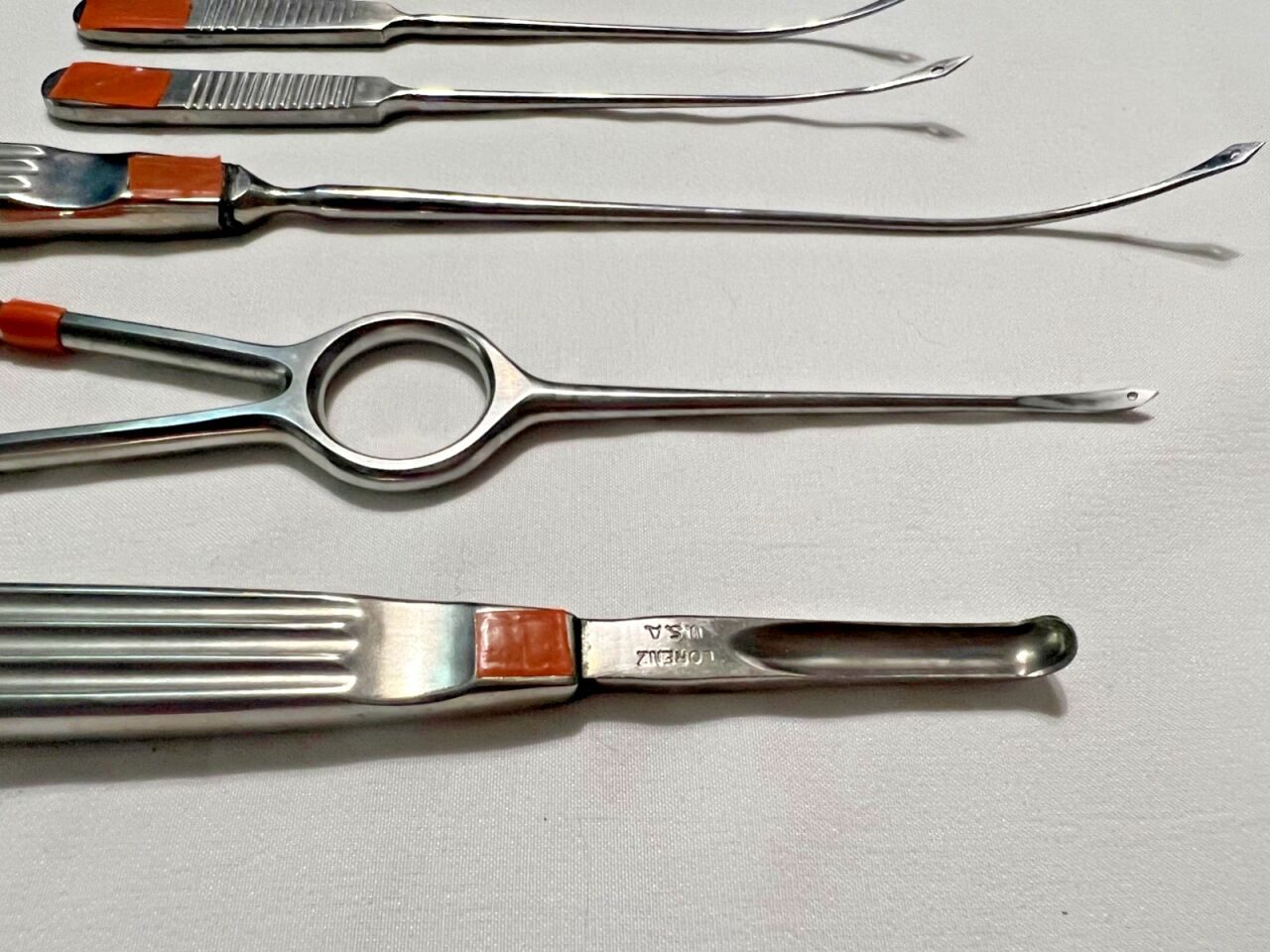 W. LORENZ  Set Of 5 Micro-Fixation Instruments Condyle Stripper & Awls — photo 3